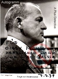 Autogramm Siegfried Wischnewski als Privatdetektiv Frank Kross