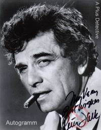 Peter Falk als Inspektor Columbo - Autogrammkarte