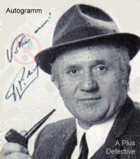 Autogramm von Jean Richard als Kommissar Maigret