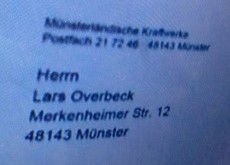Overbecks Vorname wird verraten: Lars