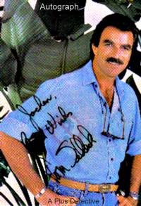 Autogrammkarte von Tom Selleck als Magnum PI