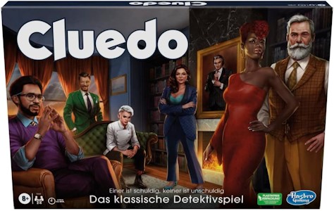 Cluedo Brettspiel, neu gestaltetes Cluedo für 2–6 Spieler, Detektivspiel, Familienspiel für Kinder und Erwachsene