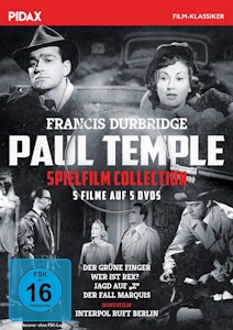 Francis Durbridge: Paul Temple Spielfilm-Collection / Fünf britische Kinofilme nach Francis Durbridge mit umfassendem Bonusmaterial (Pidax Film-Klassiker) [5 DVDs] - Jetzt bei Amazon kaufen*