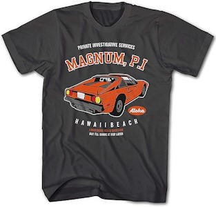 Herren T-Shirt Magnum P.I. Auto Hawaii Beach Island Hopper