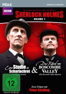 Sherlock Holmes, Vol. 1 (Sir Arthur Conan Doyle's Sherlock Holmes) / 2 Folgen der legendären Krimierie mit Peter Cushing (Pidax Serien-Klassiker) - Jetzt bei Amazon kaufen*