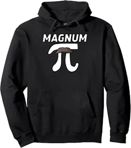 Magnum Schnurrbart Pi Pullover Hoodie