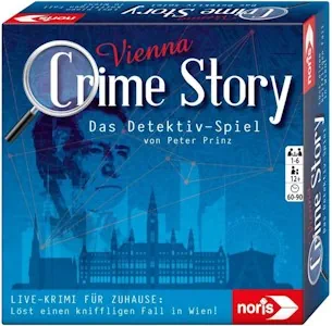 Noris 606201888 Crime Story Vienna - Krimi-Spiel für Erwachsene und Kinder ab 12 Jahren - Detektiv-Kartenspiel zum Thema Wien für 1 bis 6 Spieler